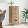 Image de vidaXL Sideboard Chêne Artisan 34 x 34,5 x 90 cm Matériau dérivé du bois
