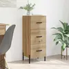 Image de vidaXL Sideboard Chêne Artisan 34 x 34,5 x 90 cm Matériau dérivé du bois