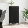 Image de vidaXL Sideboard noir imitation chêne 34 x 34,5 x 90 cm Matériau dérivé du bois