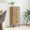Image de vidaXL Sideboard Chêne Artisan 34 x 34,5 x 90 cm Matériau dérivé du bois