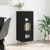 Image de vidaXL Sideboard noir imitation chêne 34 x 34,5 x 90 cm Matériau dérivé du bois