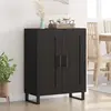 Image de vidaXL Sideboard noir imitation chêne 69,5 x 34 x 90 cm