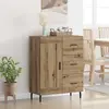Image de vidaXL Sideboard Chêne Artisan 69,5 x 34 x 90 cm Bois composite et fer