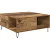 Image de vidaXL Table basse en vieux bois 80 x 80 x 36,5 cm Bois composite