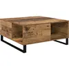 Image de vidaXL Table basse en vieux bois 80 x 80 x 36,5 cm Bois composite