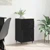Image de vidaXL Sideboard avec tiroirs noir imitation chêne 40 x 35 x 70 cm