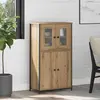 Image de Buffet haut vidaXL en chêne Artisan 62 x 32 x 106,5 cm, bois d'ingénierie