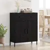 Image de vidaXL Sideboard noir imitation chêne 69,5 x 34 x 90 cm Bois composite