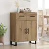 Image de vidaXL Sideboard Chêne Artisan 69,5 x 34 x 90 cm Matériau dérivé du bois