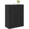 Image de vidaXL Armoire murale noire aspect chêne 69,5 x 34 x 90 cm
