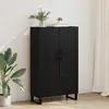 Image de vidaXL Buffet haut noir aspect chêne 69,5 x 30 x 115 cm en aggloméré