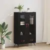 Image de vidaXL Highboard noir imitation chêne 69,5 x 31 x 115 cm