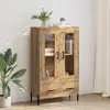 Image de Buffet haut vidaXL Corona, chêne artisanal, 69,5 x 31 x 115 cm, bois d'ingénierie