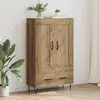 Image de vidaXL Highboard Chêne Artisan 69,5 x 31 x 115 cm Matériau dérivé du bois