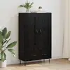 Image de vidaXL Highboard noir imitation chêne 69,5 x 31 x 115 cm Matériau dérivé du bois