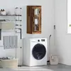Image de vidaXL Armoire murale vieux bois 34,5 x 34 x 90 cm Engineered Wood et verre