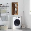 Image de vidaXL Armoire murale vieux bois 34,5 x 34 x 90 cm Engineered Wood et verre