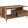 Image de vidaXL Table basse avec tiroirs Vieux bois 90 x 49 x 45 cm Bois composite