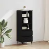 Image de vidaXL Highboard noir imitation chêne 40 x 36 x 110 cm Matériau dérivé du bois