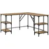 Image de vidaXL Bureau Artisan-Chêne 139 x 139 x 75 cm Bois composite