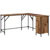 Image de vidaXL Bureau vieux bois 141 x 141 x 75 cm Bois composite
