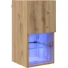 Image de vidaXL Armoire TV murale en chêne Artisan 30,5 x 30 x 60 cm