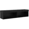 Image de Ensemble de meubles TV vidaXL, 2 pièces, noir, aspect chêne, 60 x 30 x 30 cm