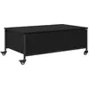 Image de vidaXL Table basse noire imitation chêne 91 x 55 x 32 cm Bois composite