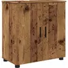 Image de Armoire de salle de bain vidaXL avec rangement et porte, en bois recyclé, 61 x 35 x 64 cm