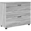 Image de vidaXL Armoire de salle de bain avec rangement Gris Sonoma 76,5 x 35 x 64 cm