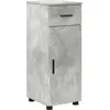 Image de vidaXL Armoire de salle de bain avec tiroirs Béton Gris 30 x 35 x 80 cm