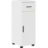 Image de vidaXL Armoire de salle de bain avec tiroirs blanc brillant 30 x 35 x 80 cm