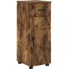 Image de vidaXL Armoire de salle de bain avec porte Chêne fumé 30 x 35 x 80 cm