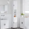 Image de vidaXL Armoire de salle de bain blanche 30 x 35 x 192 cm Bois composite & métal