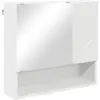 Image de Armoire de toilette VidaXL, à fixation murale, blanche, 59 x 17 x 55 cm, en aggloméré