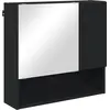 Image de vidaXL Armoire de toilette avec porte Noir 59 x 17 x 55 cm Matériau dérivé du bois