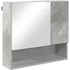 Image de Armoire de toilette avec miroir vidaXL, gris béton, 59 x 17 x 55 cm, aggloméré
