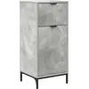 Image de vidaXL Armoire de salle de bain avec tiroirs Béton Gris 39,5 x 36 x 88 cm
