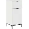 Image de vidaXL Armoire de salle de bain avec rangement blanc brillant 39,5 x 36 x 88 cm
