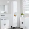 Image de vidaXL Armoire de salle de bain avec porte blanc brillant 31,5 x 33 x 190 cm