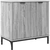Image de vidaXL Armoire de lavabo avec porte Gris Sonoma 60,5 x 33,5 x 61 cm