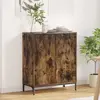 Image de vidaXL Sideboard chêne fumé 69,5 x 33 x 82 cm Matériau dérivé du bois