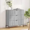 Image de Buffet vidaXL Sonoma gris 79,5 x 33 x 82 cm en aggloméré
