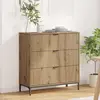 Image de vidaXL Sideboard Chêne Artisan 79,5 x 33 x 82 cm Matériau dérivé du bois