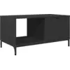 Image de vidaXL Table basse noir aspect chêne 90 x 49 x 46 cm en bois aggloméré