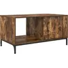 Image de vidaXL Table basse en chêne fumé 90 x 49 x 46 cm, bois d'ingénierie