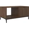 Image de vidaXL Table basse aspect chêne brun 90 x 49 x 46 cm en aggloméré