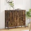 Image de Buffet vidaXL en chêne fumé 89,5 x 33 x 82 cm, bois d'ingénierie