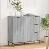 Image de Buffet vidaXL Sonoma gris 89,5 x 33 x 82 cm en aggloméré