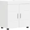 Image de vidaXL Ensemble d'armoires de salle de bain TULUM Blanc 60 x 34 x 63 cm Bois composite